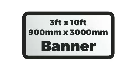 Custom Printed Banner 3ftx10ft 900x3000mm