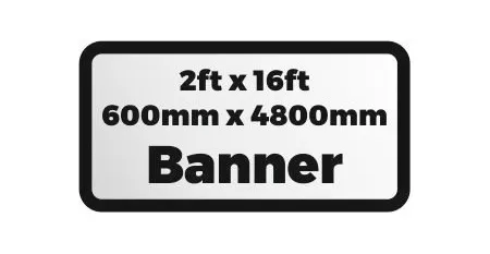 Printed banner 2ftx16ft 600x4800mm