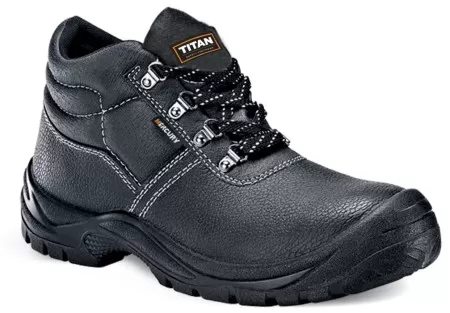Safety toe cap boot with steel midsole