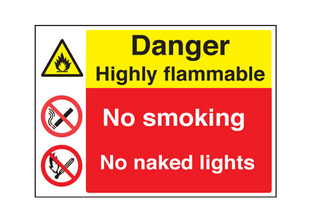 Highly Flammable sign
