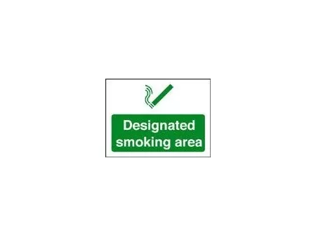 Designated smoking area sign