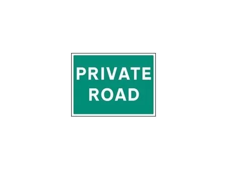 Private road sign