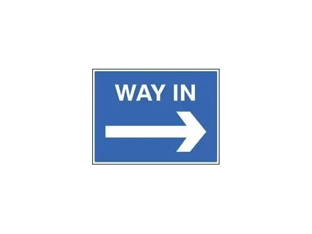 Way in right sign