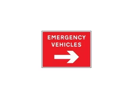 Emergency vehicles right sign