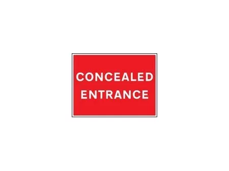 Concealed entrance sign