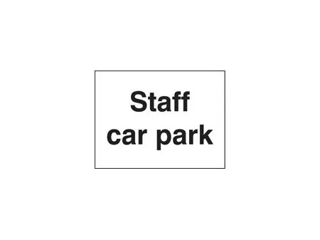 Staff Car Park sign