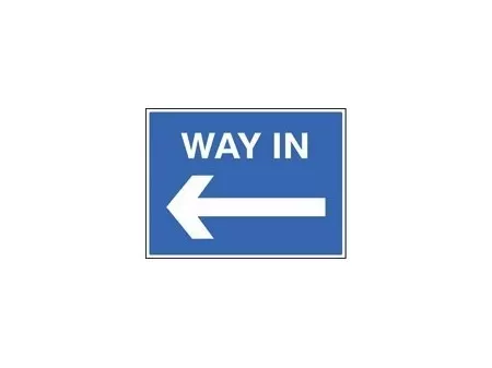 Way in left sign