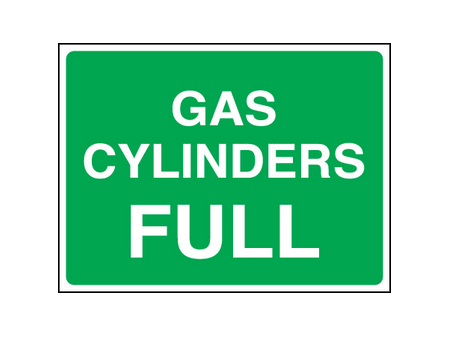 Gas cylinder full sign
