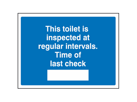 This toilet is inspected sign