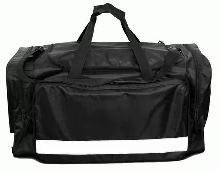 Holdall with reflective stripe large black
