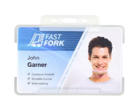 ID Card badge holder plastic landscape