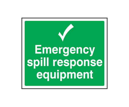 Emergency spill response equipmentment sign