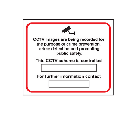 CCTV crime prevention & public sign