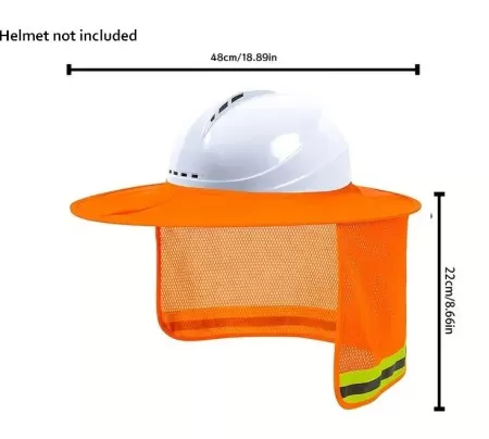 Safety helmet sun shade with neck protection