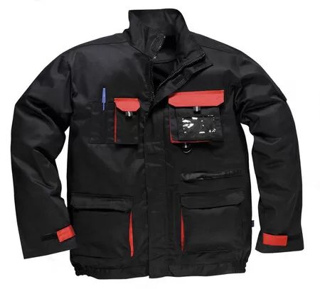 Workwear Contrast Jacket Portwest TX10 Black/Red