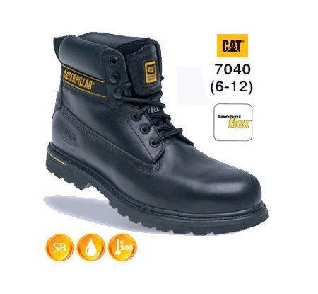CATERPILLAR 7040 Holton Black Leather Safety Boot