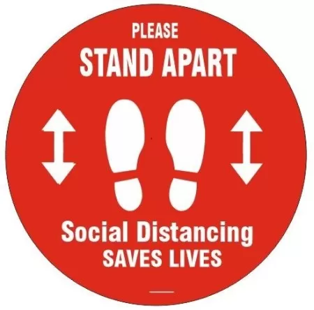 Social Distancing Floor Sticker 300mm