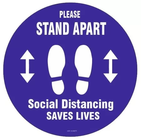 Social Distancing Floor Sticker 300mm