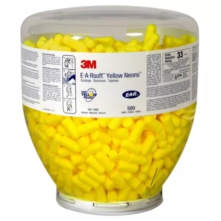 3M Earsoft Yellow Neon Earplugs Refill Bottle