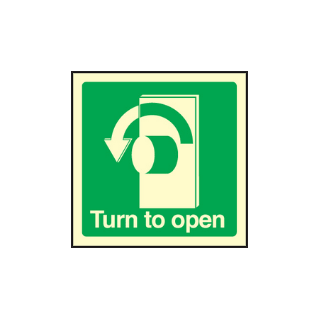 Turn to open left sign