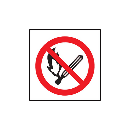No naked light symbol sign