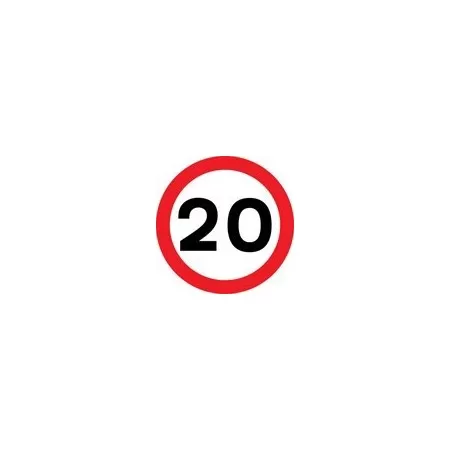 20 MPH speed limit sign
