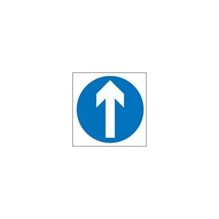 Straight ahead only sign