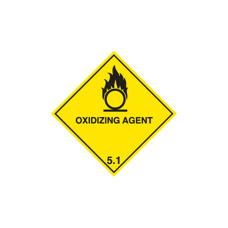 Oxidising agent diamond sign