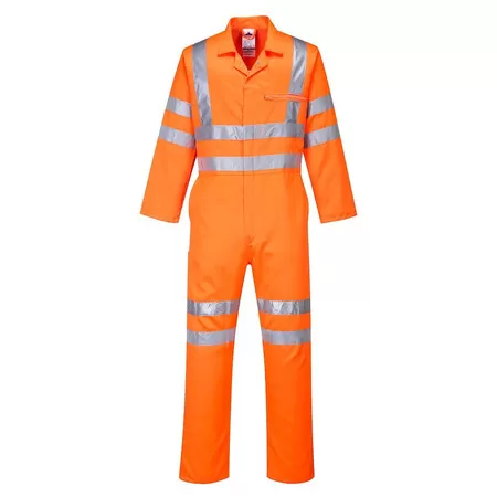 Orange Hi Vis Rail Industry Coverall Portwest RT42