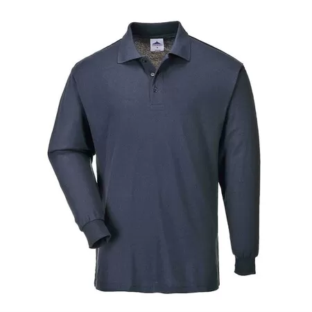 Portwest B212 Long Sleeved Polo Shirt Navy