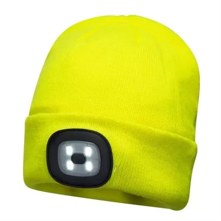 Portwest B029 Rechargeable LED Beanie Yellow