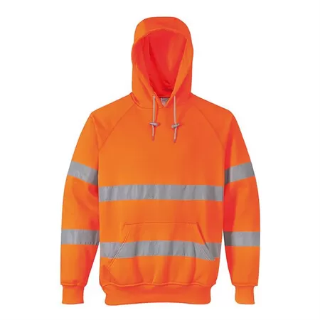 Portwest B304 Hi-Vis Hooded Sweatshirt Orange