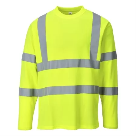 Portwest S278 Hi-Vis T-Shirt Long Sleeves Yellow