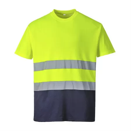 Portwest S173 2-Tone Cotton Comfort T-Shirt Yell-Nav