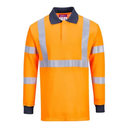 Portwest FR76 Modaflame Hi-Vis Polo Shirt Orange