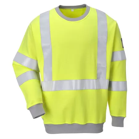 Portwest FR72 FR Hi-Vis Sweatshirt Yellow