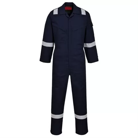 Portwest AF73 Araflame Silver Coverall Navy