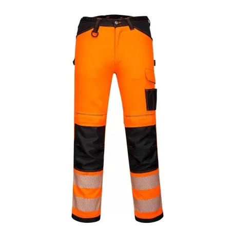Orange and blue hi vis cargo trousers
