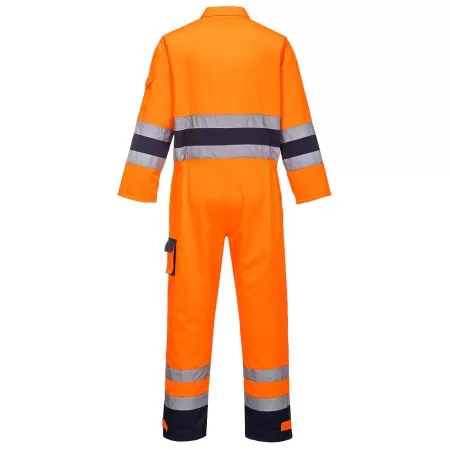 Portwest Hi-Vis Coverall Orange/Navy - TX55 BACK