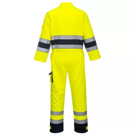 Portwest Hi-Vis Coverall Yellow/Navy - TX55 REAR