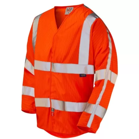 Leo LFS Anti-Static 3/4 Sleeve Waistcoat Class 3 -  S18 Orange