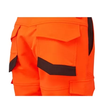 PULSAR Life Ladies Hi Vis Stretch Combat Trousers Orange LFE972