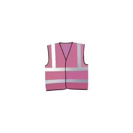 Pink hi visibility vest