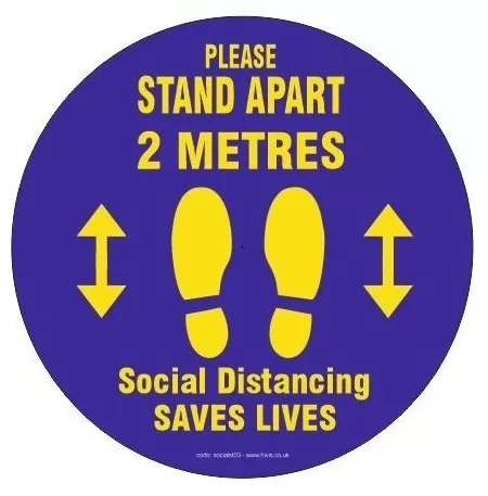 Social Distancing Floor Sticker 300mm