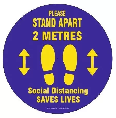 Social Distancing Floor Sticker 300mm