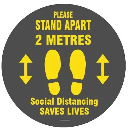 Social Distancing Floor Sticker 300mm