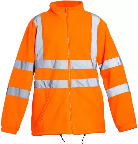 Hi Vis Zipped Fleece Jacket Blackrock 80103/80800 Orange Front