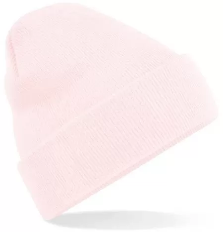 Embroidered Knitted Beanie Hat Beechfield BC045 Pastel Pink