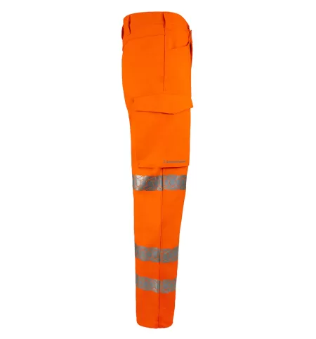 Eco Friendly Hi Vis Recycled Trousers Orange Right Side