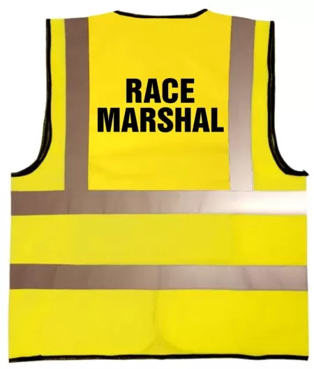 Race Marshal Printed Hi Vis Vest